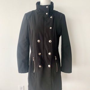 Black Calvin Klein Button Pea Coat